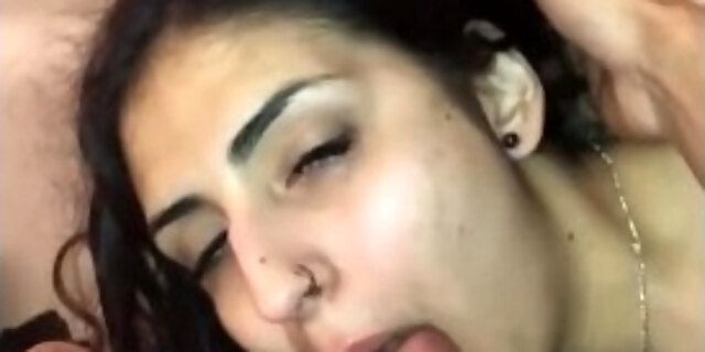 Lebanese Girl Deepthroats Mixed Cock